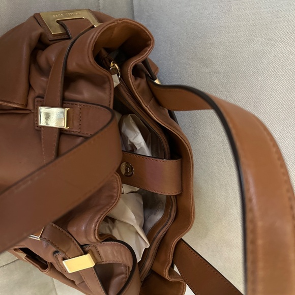 Michael by Michael Kors, Brown, and gold, soft leather satchel - Picture 2 of 3